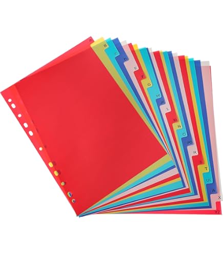 Amazon.com : Alphabet Binder Dividers – 3 Sets of 26 A–Z